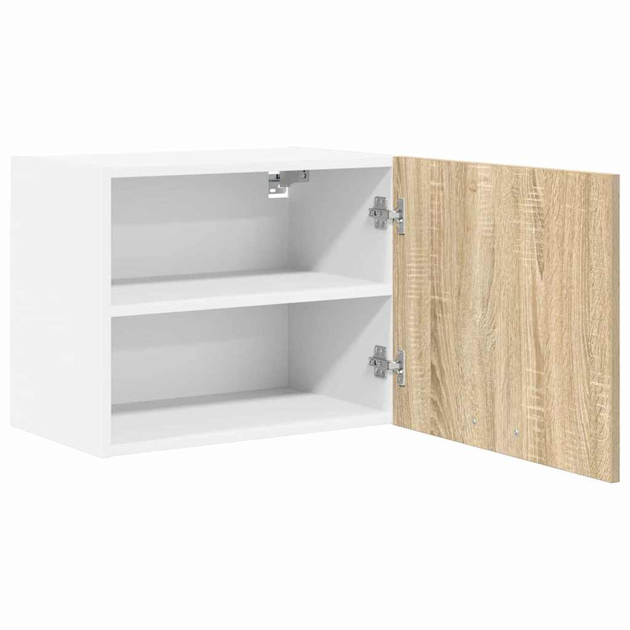 Hangkast met plank Riga 2 pcs Sonoma Eik en Wit 50 x 31 x 40 cm