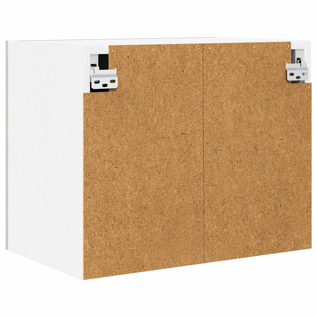 Hangkast Beton Grijs en Wit 50 x 31 x 40 cm Bewerkt hout