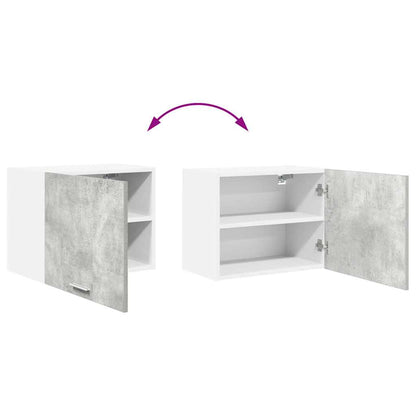 Hangkast Beton Grijs en Wit 50 x 31 x 40 cm Bewerkt hout