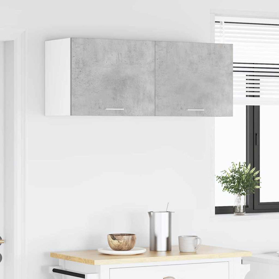 Hangkast Riga 2 pcs Beton Grijs en Wit 50 x 31 x 40 cm