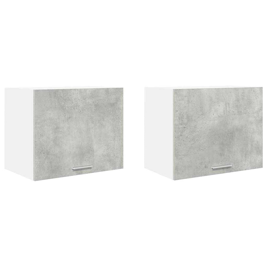 Hangkast Riga 2 pcs Beton Grijs en Wit 50 x 31 x 40 cm