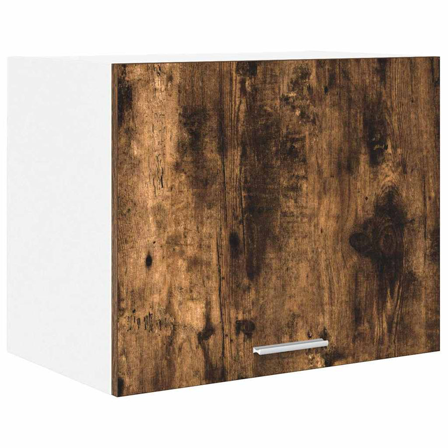 Hangkast Riga Gerookte Eik en Wit 50 x 31 x 40 cm Bewerkt hout