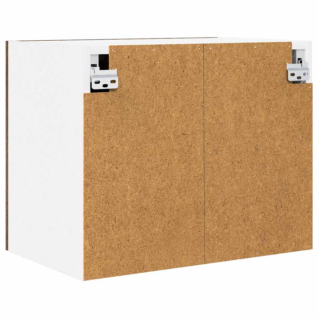 Hangkast Riga Gerookte Eik en Wit 50 x 31 x 40 cm Bewerkt hout