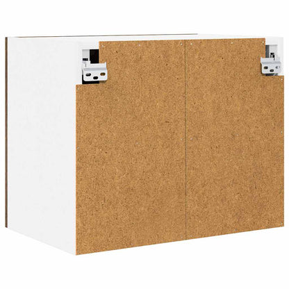Hangkast Riga Gerookte Eik en Wit 50 x 31 x 40 cm Bewerkt hout