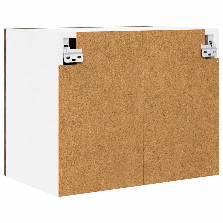 Hangkast Riga Gerookte Eik en Wit 50 x 31 x 40 cm Bewerkt hout