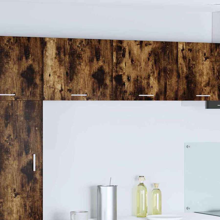 Hangkast Riga 2 pcs Gerookte Eik en Wit 50 x 31 x 40 cm