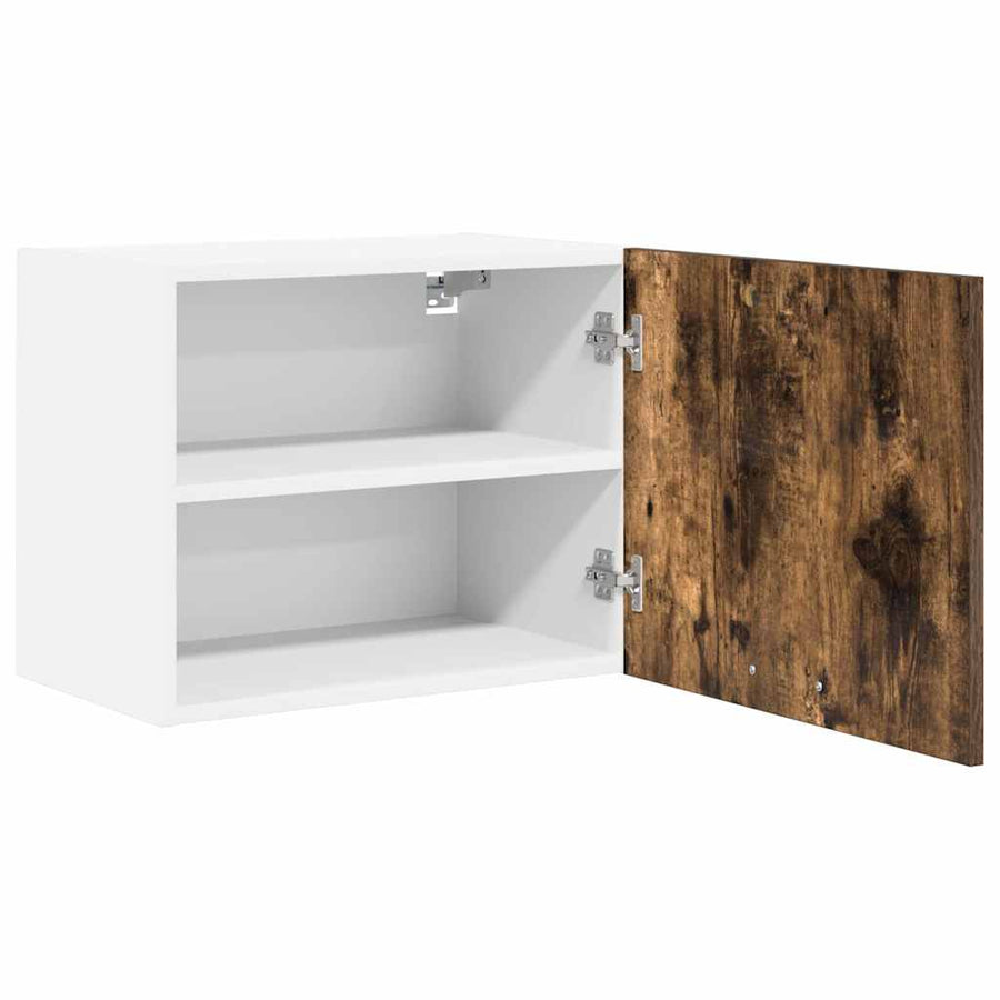 Hangkast Riga 2 pcs Gerookte Eik en Wit 50 x 31 x 40 cm