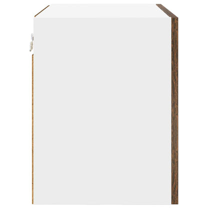 Hangkast Riga 2 pcs Gerookte Eik en Wit 50 x 31 x 40 cm