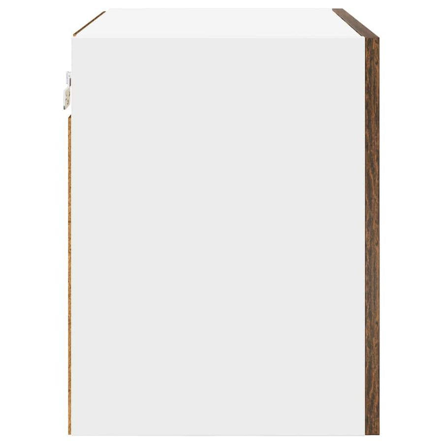 Hangkast Riga 2 pcs Gerookte Eik en Wit 50 x 31 x 40 cm