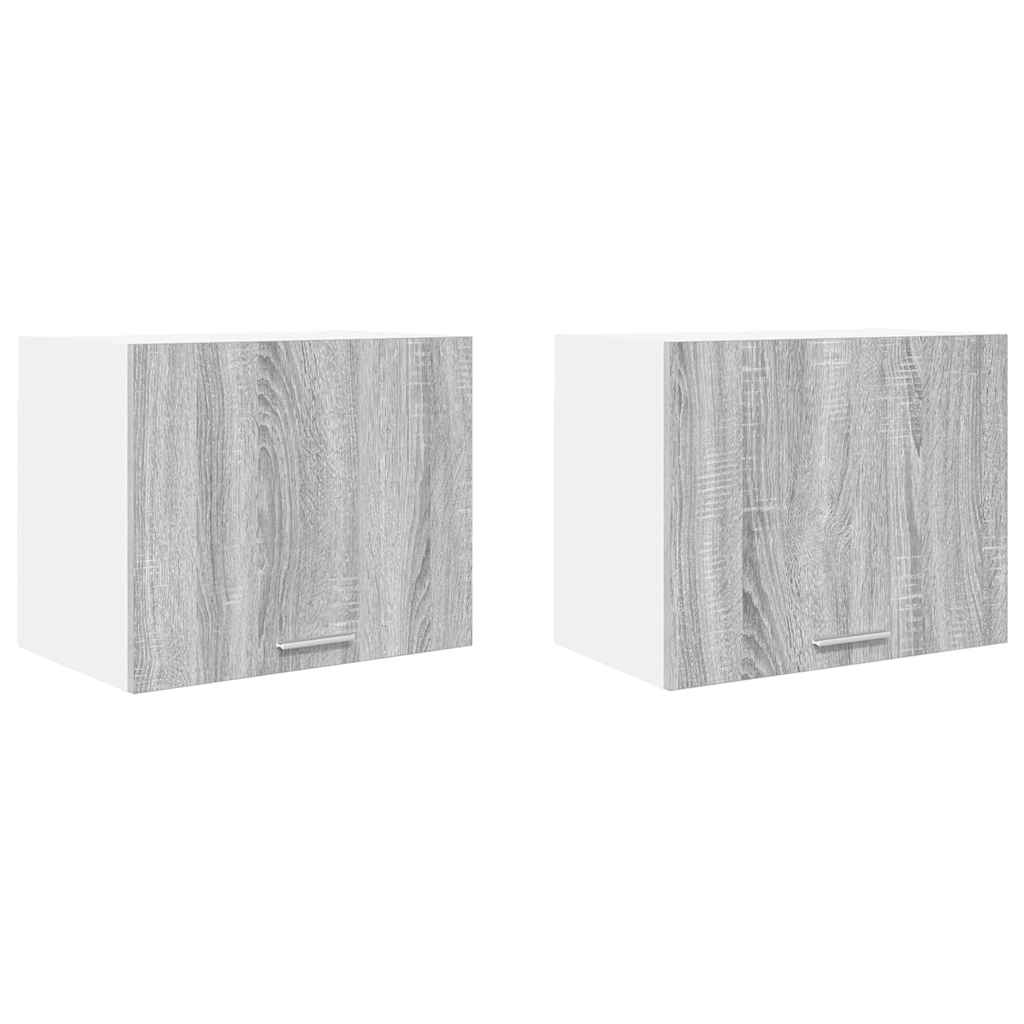 Hangkast Riga 2 pcs Grijs Sonoma en Wit 50 x 31 x 40 cm