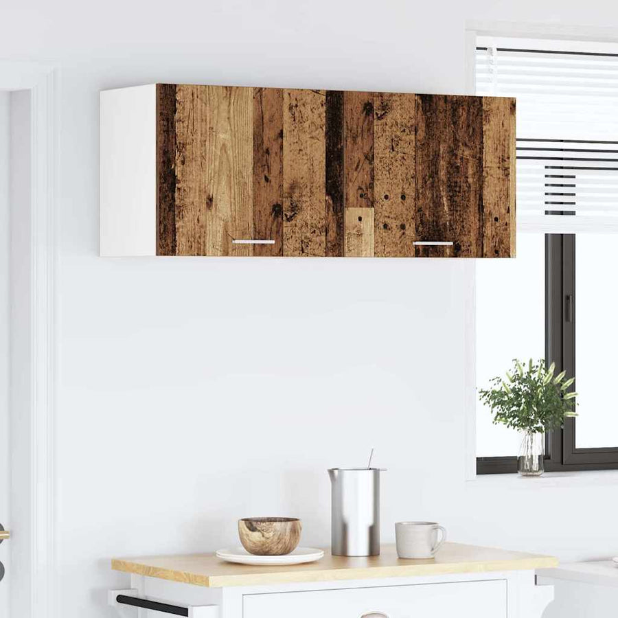 Hangkast Riga Oude Hout en Wit 50 x 31 x 40 cm Bewerkt hout