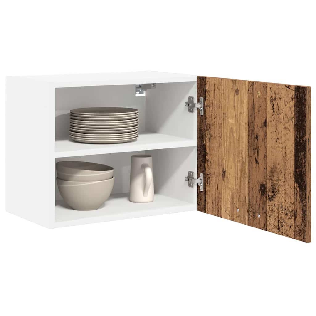Hangkast Riga Oude Hout en Wit 50 x 31 x 40 cm Bewerkt hout