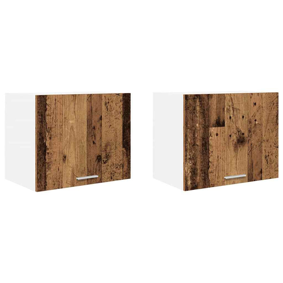 Hangkast met plank Riga 2 pcs Oude Hout en Wit 50 x 31 x 40 cm