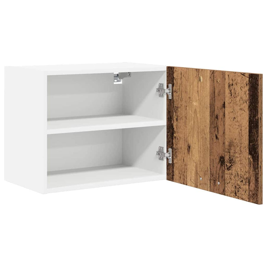 Hangkast met plank Riga 2 pcs Oude Hout en Wit 50 x 31 x 40 cm