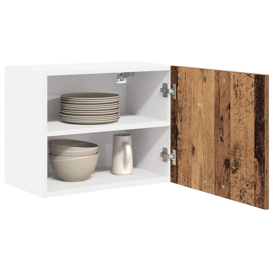 Hangkast met plank Riga 2 pcs Oude Hout en Wit 50 x 31 x 40 cm