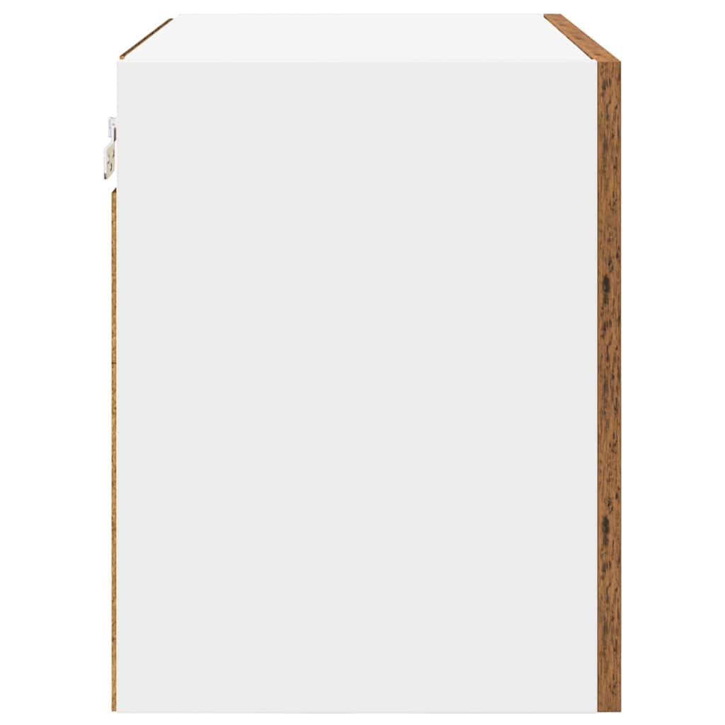 Hangkast met plank Riga 2 pcs Oude Hout en Wit 50 x 31 x 40 cm