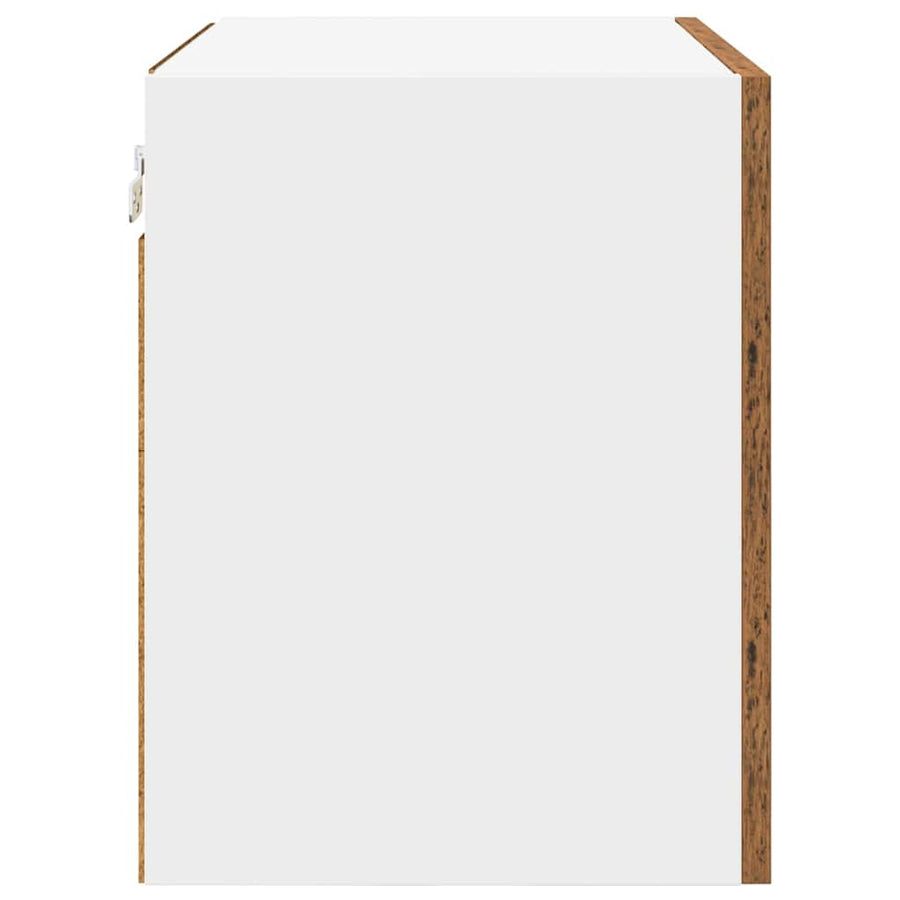 Hangkast met plank Riga 2 pcs Oude Hout en Wit 50 x 31 x 40 cm