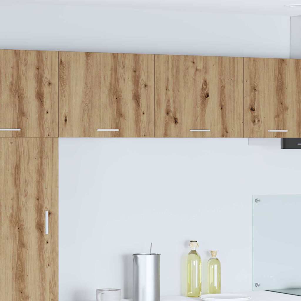Hangkast Ambachtelijke Eik en Wit 50 x 31 x 40 cm Bewerkt hout