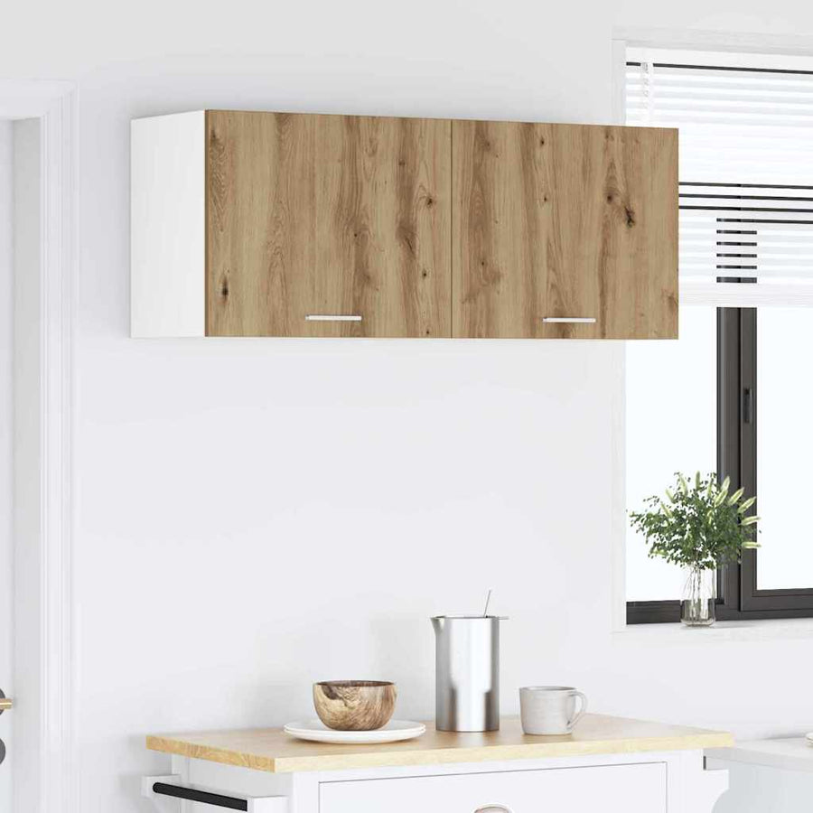 Hangkast Riga 2 pcs Ambachtelijke Eik en Wit 50 x 31 x 40 cm