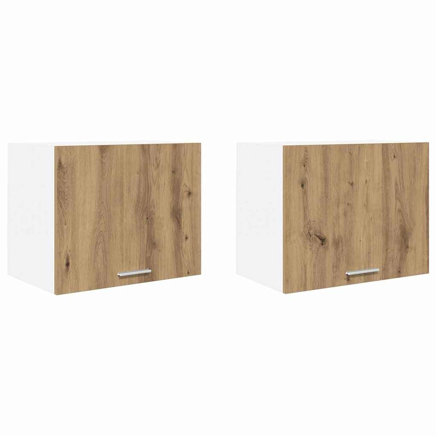 Hangkast Riga 2 pcs Ambachtelijke Eik en Wit 50 x 31 x 40 cm