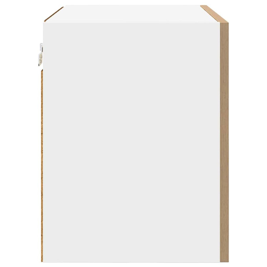 Hangkast Riga 2 pcs Ambachtelijke Eik en Wit 50 x 31 x 40 cm
