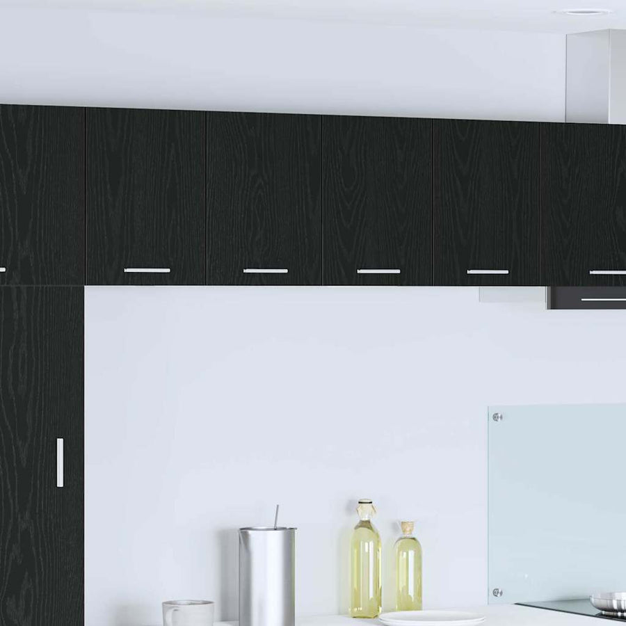 Hangkast met plank Riga 2 pcs Zwarte Eik en Wit 60 x 31 x 40 cm