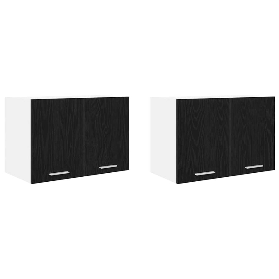 Hangkast met plank Riga 2 pcs Zwarte Eik en Wit 60 x 31 x 40 cm
