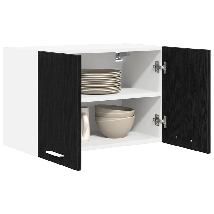 Hangkast met plank Riga 2 pcs Zwarte Eik en Wit 60 x 31 x 40 cm