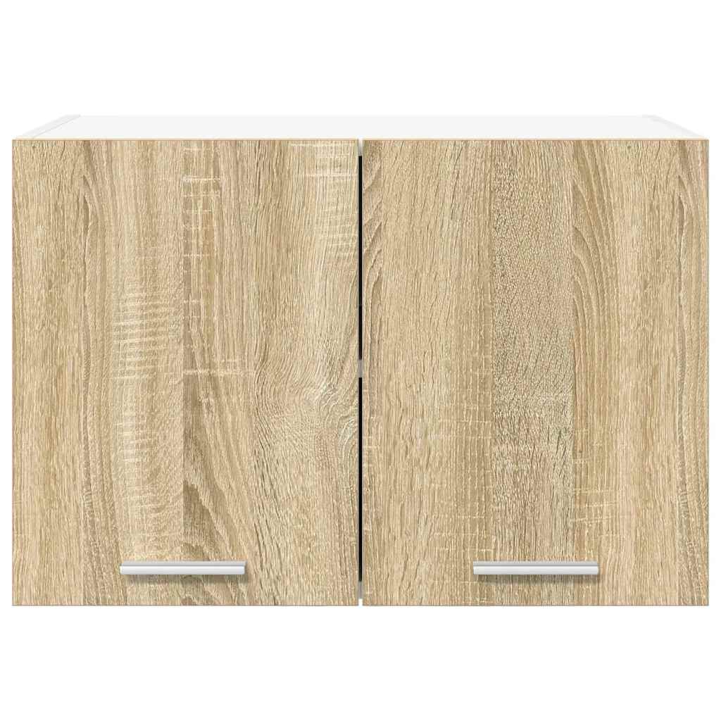 Hangkast Riga Sonoma Eik en Wit 60 x 31 x 40 cm Bewerkt hout