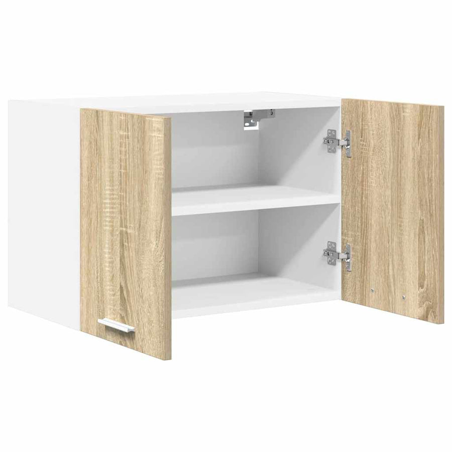 Hangkast met plank Riga 2 pcs Sonoma Eik en Wit 60 x 31 x 40 cm