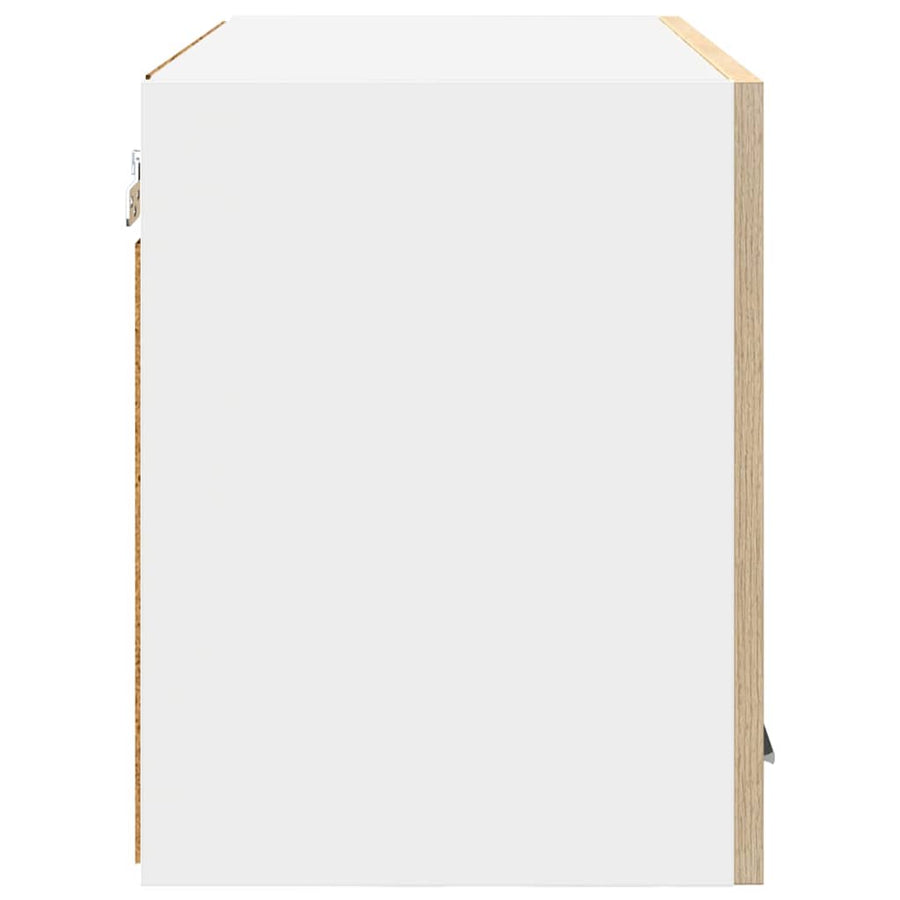 Hangkast met plank Riga 2 pcs Sonoma Eik en Wit 60 x 31 x 40 cm