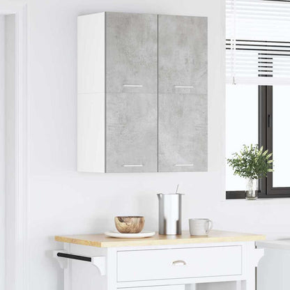 Hangkast Riga 2 pcs Beton Grijs en Wit 60 x 31 x 40 cm