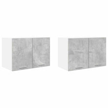 Hangkast Riga 2 pcs Beton Grijs en Wit 60 x 31 x 40 cm