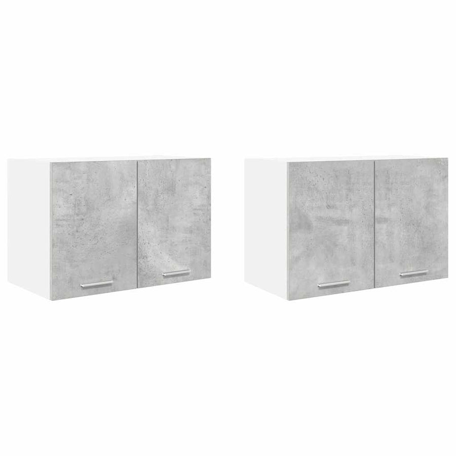 Hangkast Riga 2 pcs Beton Grijs en Wit 60 x 31 x 40 cm