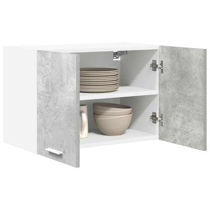 Hangkast Riga 2 pcs Beton Grijs en Wit 60 x 31 x 40 cm
