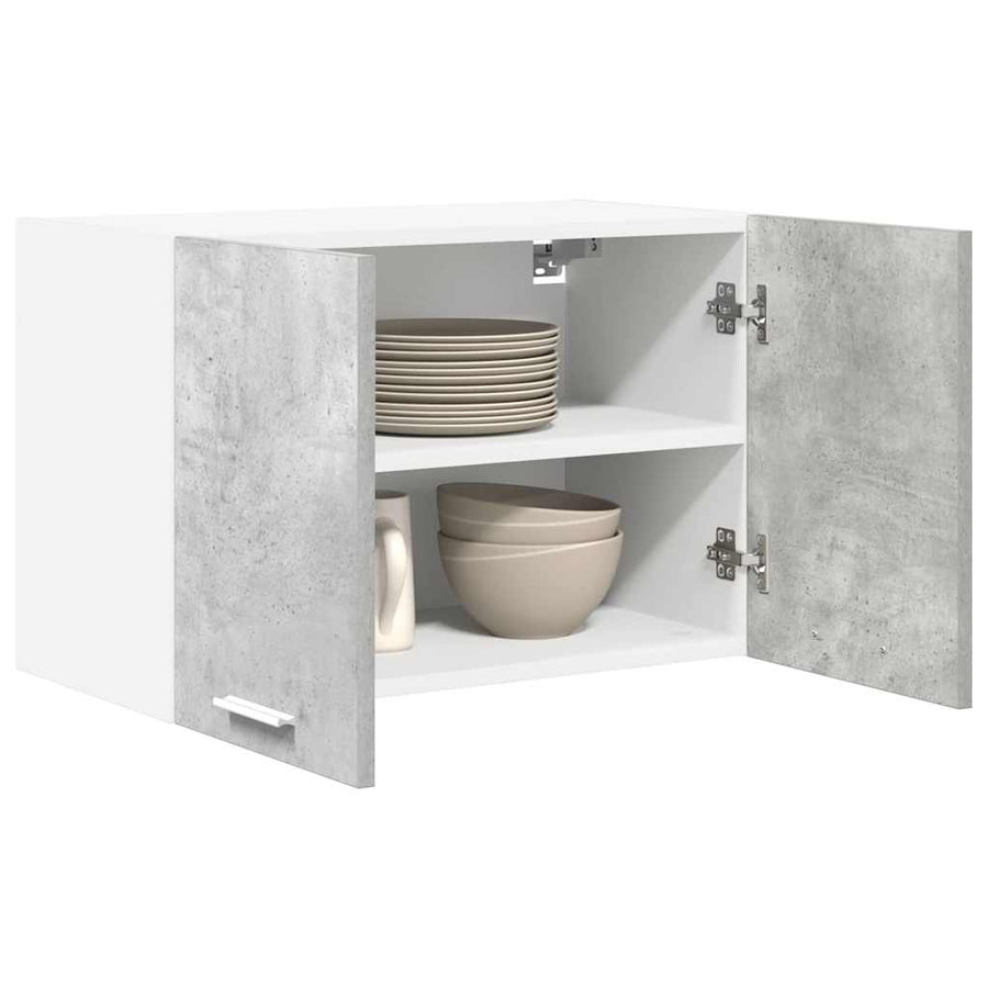 Hangkast Riga 2 pcs Beton Grijs en Wit 60 x 31 x 40 cm