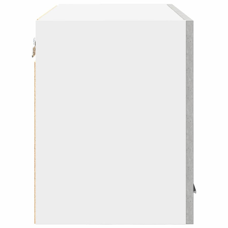 Hangkast Riga 2 pcs Beton Grijs en Wit 60 x 31 x 40 cm