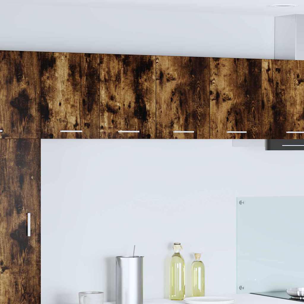 Hangkast Riga Gerookte Eik en Wit 60 x 31 x 40 cm Bewerkt hout