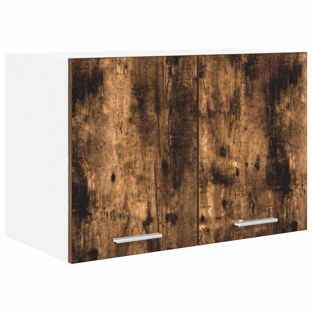 Hangkast Riga Gerookte Eik en Wit 60 x 31 x 40 cm Bewerkt hout