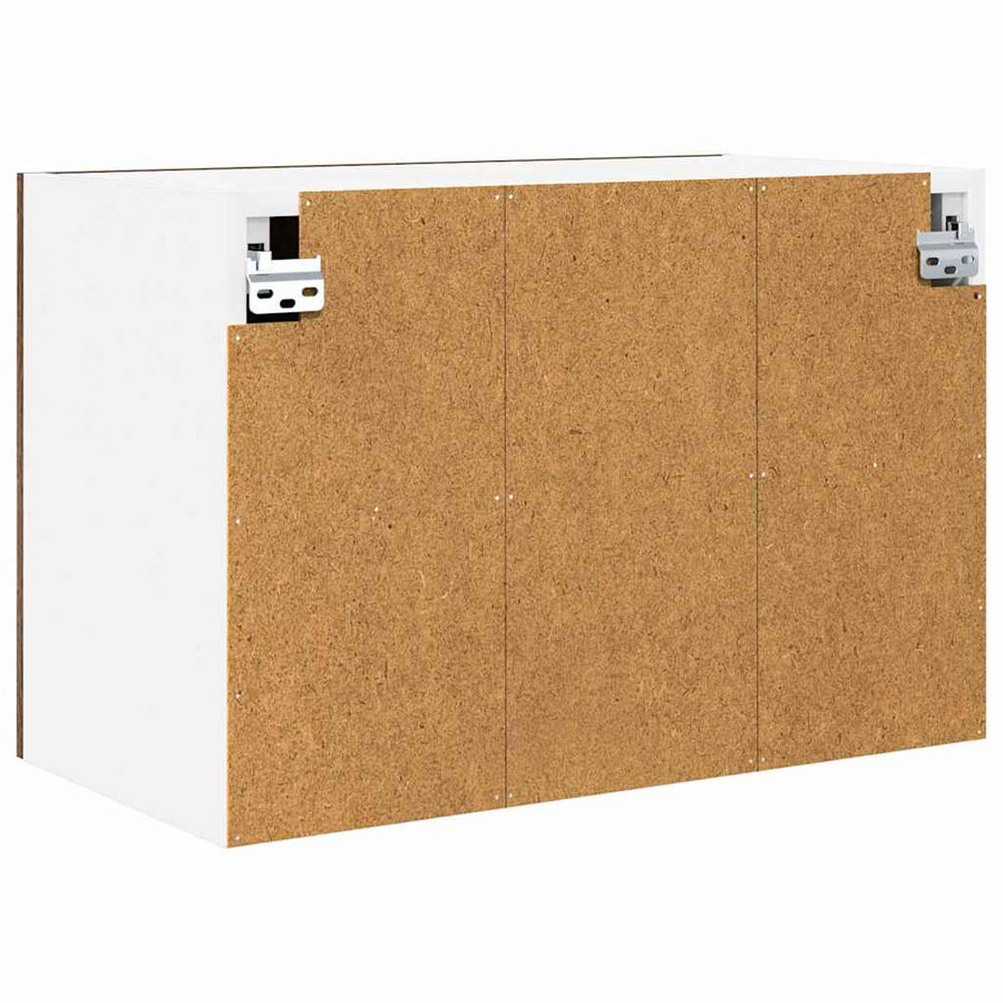 Hangkast Riga Gerookte Eik en Wit 60 x 31 x 40 cm Bewerkt hout