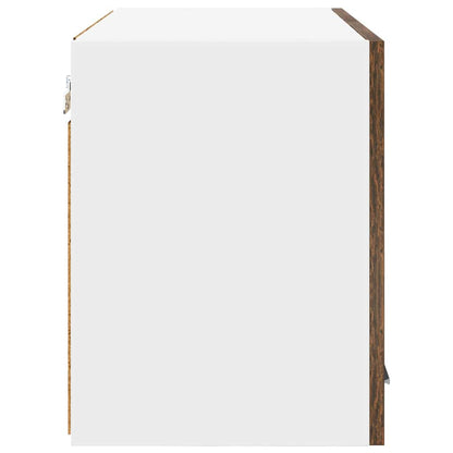 Hangkast Riga Gerookte Eik en Wit 60 x 31 x 40 cm Bewerkt hout