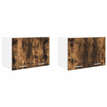 Hangkast Riga 2 pcs Gerookte Eik en Wit 60 x 31 x 40 cm