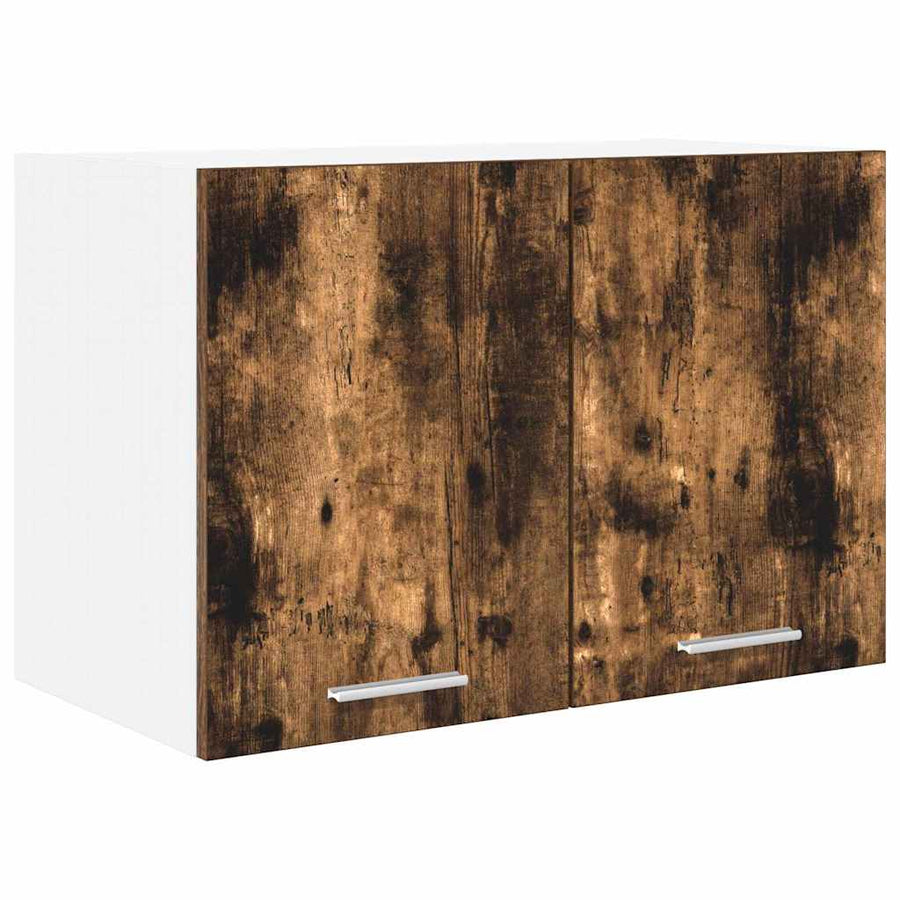 Hangkast Riga 2 pcs Gerookte Eik en Wit 60 x 31 x 40 cm