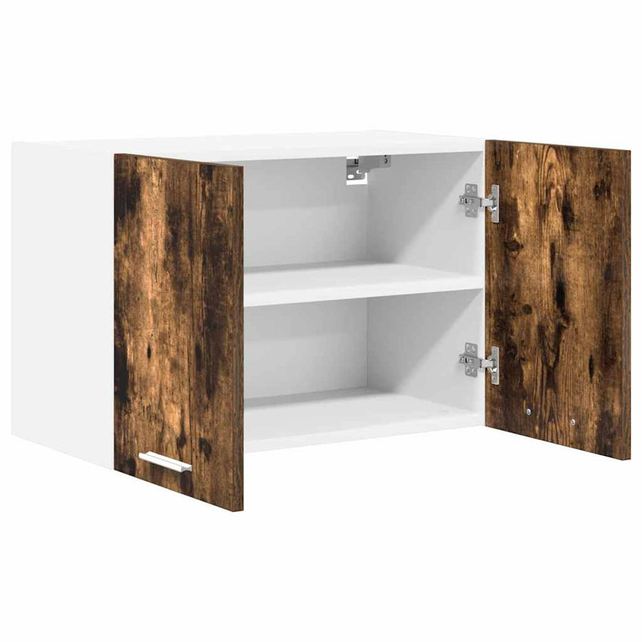 Hangkast Riga 2 pcs Gerookte Eik en Wit 60 x 31 x 40 cm