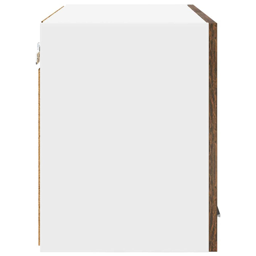 Hangkast Riga 2 pcs Gerookte Eik en Wit 60 x 31 x 40 cm