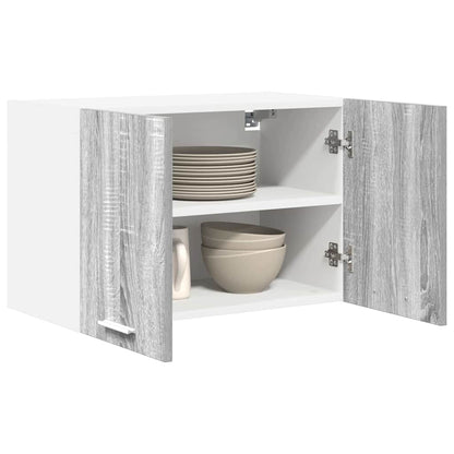 Hangkast Grijs Sonoma en Wit 60 x 31 x 40 cm Bewerkt hout