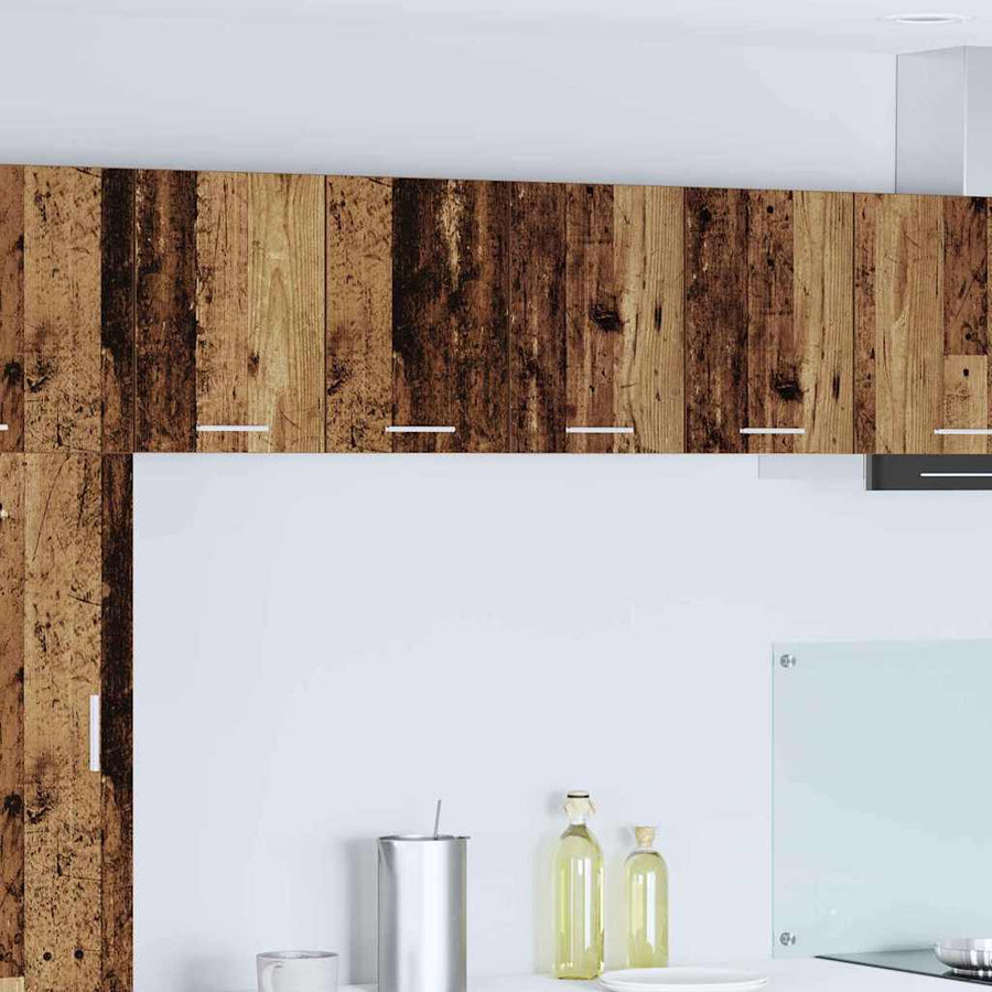 Hangkast Riga Oude Hout en Wit 60 x 31 x 40 cm Bewerkt hout