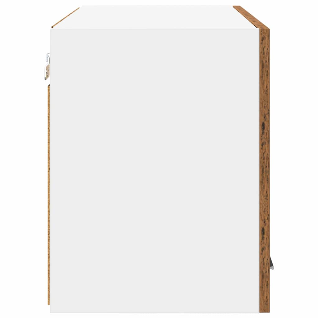 Hangkast Riga Oude Hout en Wit 60 x 31 x 40 cm Bewerkt hout