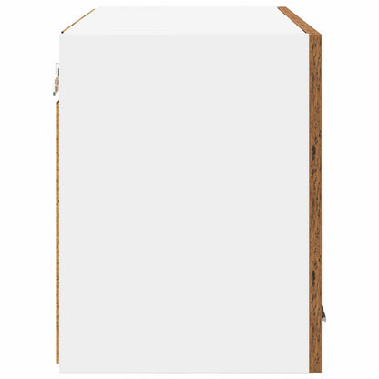 Hangkast Riga Oude Hout en Wit 60 x 31 x 40 cm Bewerkt hout
