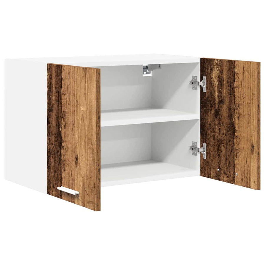 Hangkast met plank Riga 2 pcs Oude Hout en Wit 60 x 31 x 40 cm